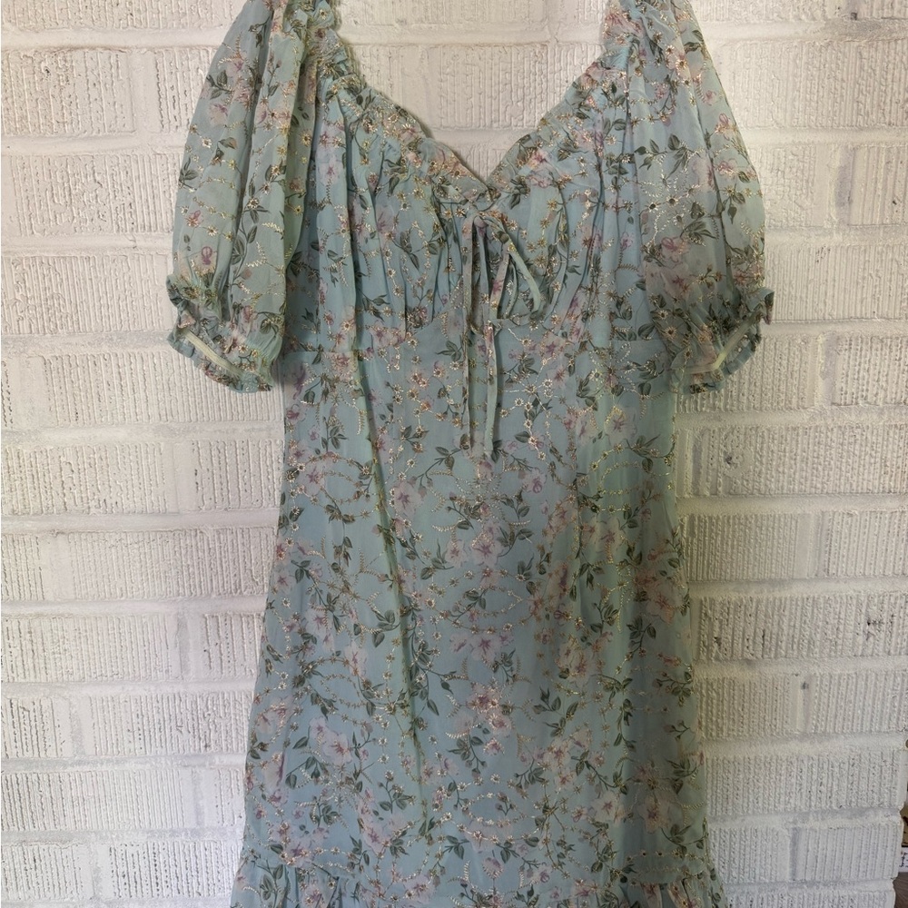 Floral Blue Dress